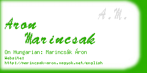 aron marincsak business card