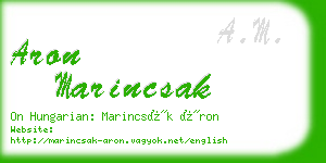 aron marincsak business card